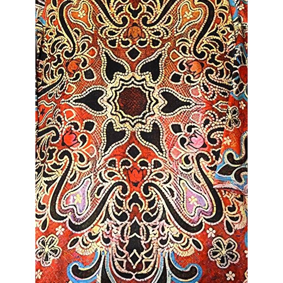 Bohemian Long Sleeve V-Neck Maxi Dress Large A Style Fall Comfortable - Picture 5 of 11